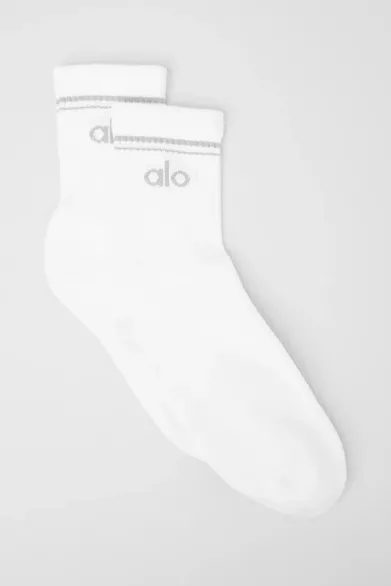 Product image - Unisex Half-Crew Throwback Sock White/Titanium