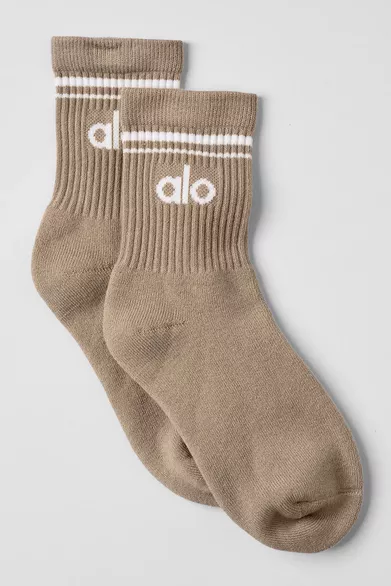 Product image - Unisex Half-Crew Throwback Sock Gravel/White