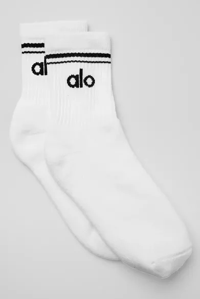 Product image - Unisex Half-Crew Throwback Sock White/Black