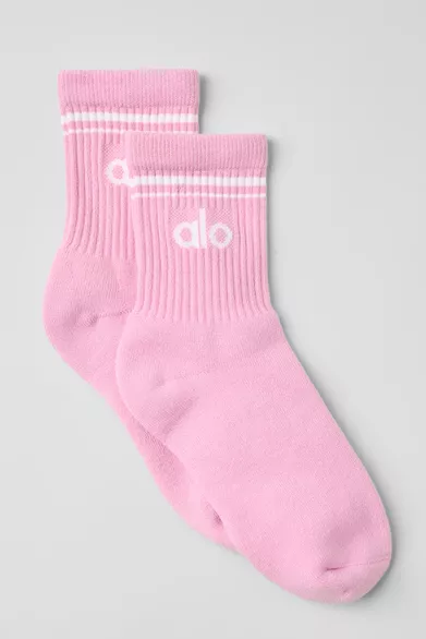 Product image - Unisex Half-Crew Throwback Sock Sweet Pink/White