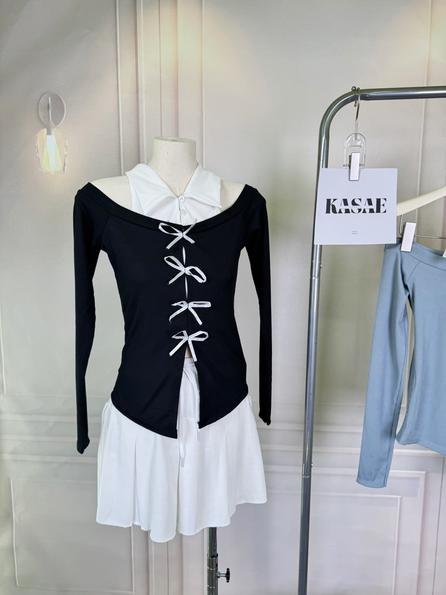 Product image - ເສື້ອແຂນຍາວຄອງຄໍ ມີໂບ