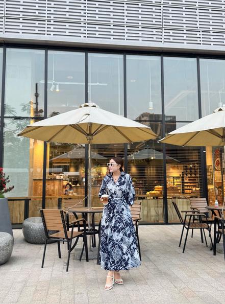 Product image - C635 ĐẦM MIDI CK MIX LOANG MÀU - SALE