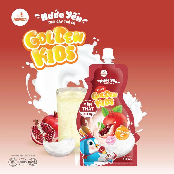 Product image - Nước yến trái cây trẻ em Golden Kids VỊ LỰU