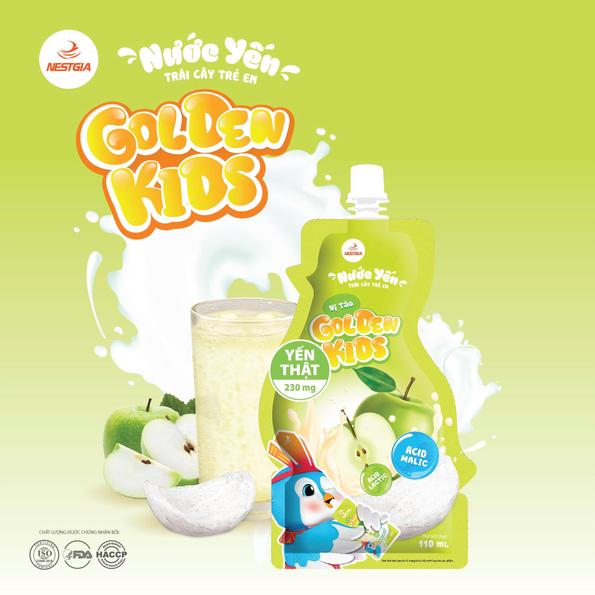 Product image - Nước yến trái cây trẻ em Golden Kids VỊ TÁO