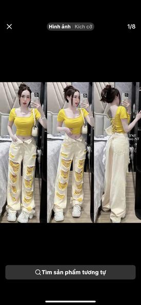 Product image - Quần bò xuông rách