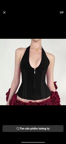 Product image - áo đan dây xẻ lưng