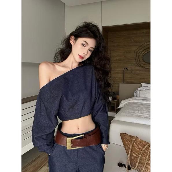 Product image - Set lệch vai quần xuông