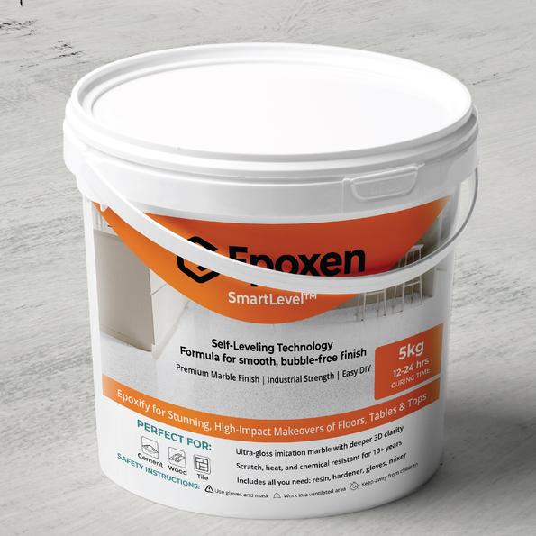 Product image - 5KG Epoxen Marble Gray Paint | SmartLevel Formula | High Gloss