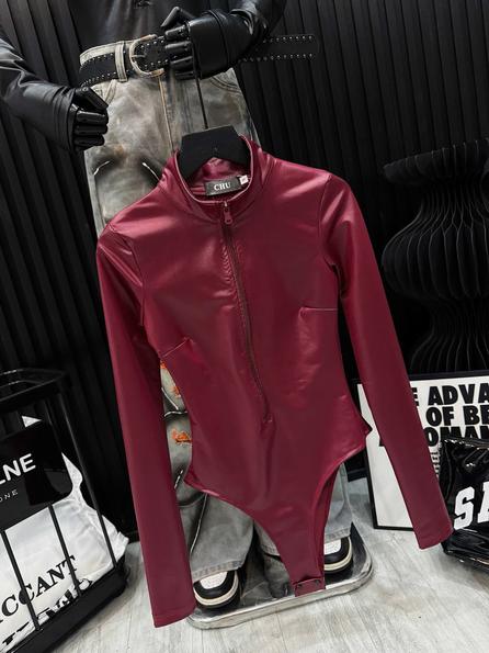 Product image - Áo Bodysuit Tay Dài Khóa Kéo