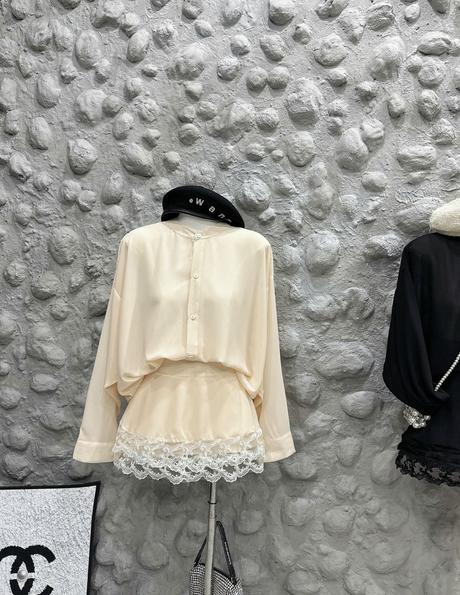 Product image - set váy bánh bèo áo smi+cv viền ren