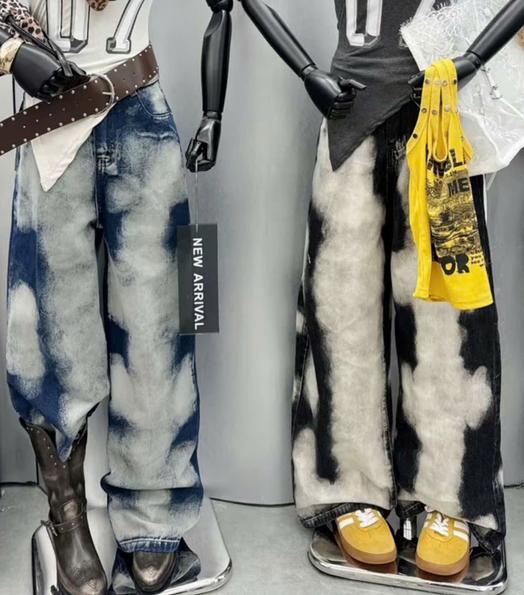 Product image - Quần Jean Suông Bò Pha Màu