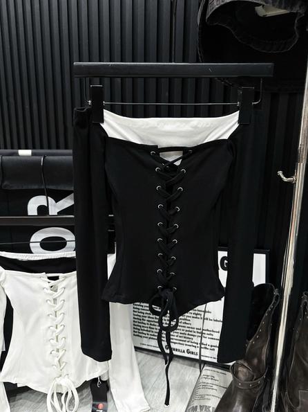 Product image - áo trễ vai đan dây