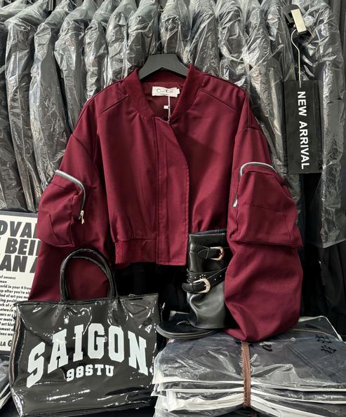 Product image - áo khoác bomber ngắn