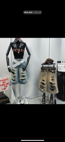 Product image - Quần Bò Ngố Rách Quảng Châu