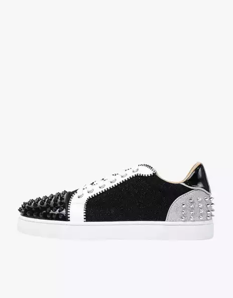 Product image - Christian Louboutin Sneakers đen phối bạc đính gai