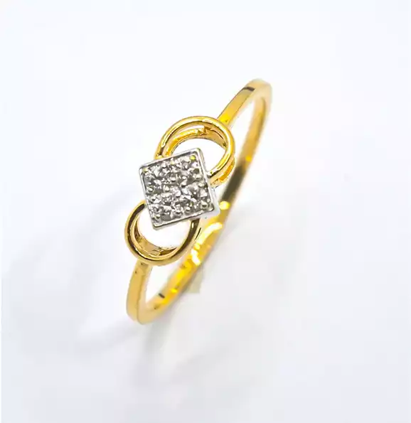 Product image - 18k Saudi Gold Bicolor with Moissanite Ring