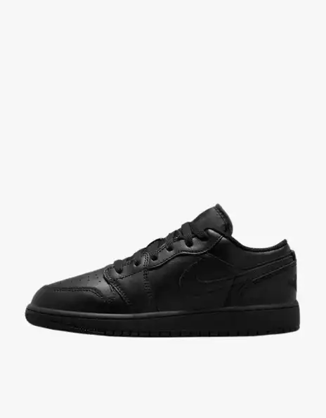 Product image - Nike Air Jordan 1 Low (GS) 'Triple Black' 553560-093