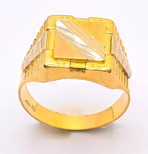 Product image - 18k Saudi Gold Tricolor Men's Ring