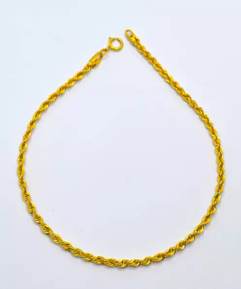 Product image - 18k Saudi Gold Rope Bracelet