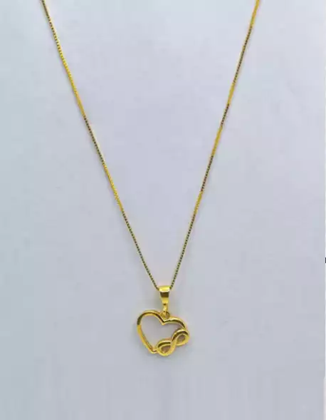 Product image - 18k Saudi Gold Heart Pendant Necklace
