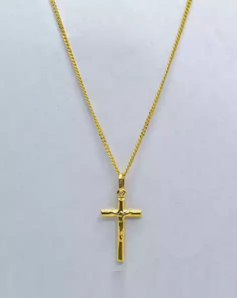 Product image - 18k Saudi Gold Cross Necklace