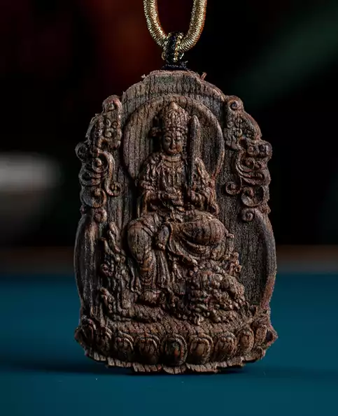 Product image - Tuổi Mão- Dây Chuyền Trầm Hương Văn Thù Bồ Tát