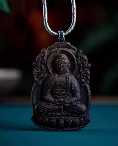 Product image - Tuổi Tuất & Hợi - Dây Chuyền Trầm Hương A Di Đà Phật