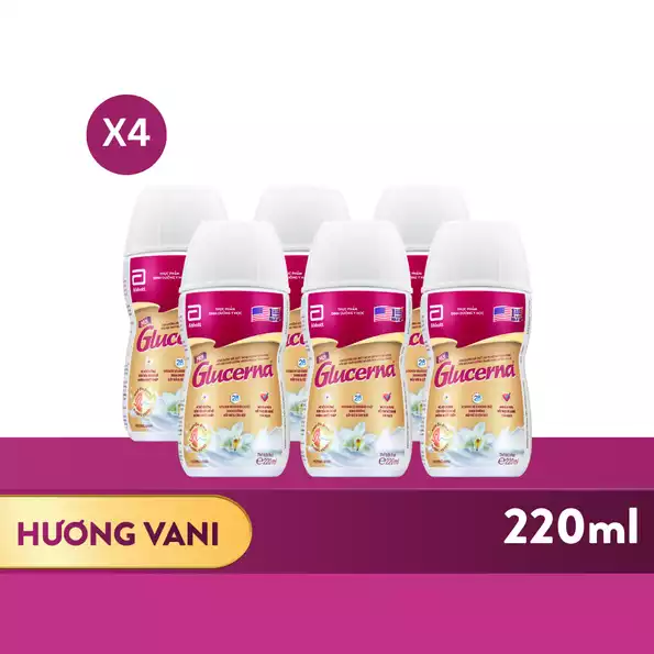 Product image - Thùng 24 chai sữa pha sẵn Abbott Glucerna chính hãng hương vani 220ml