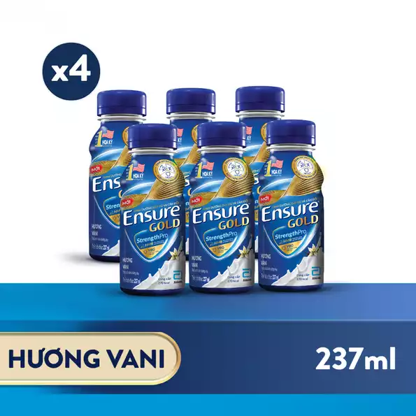 Product image - Thùng 24 chai sữa nước Ensure Gold chính hãng hương vani 237ml