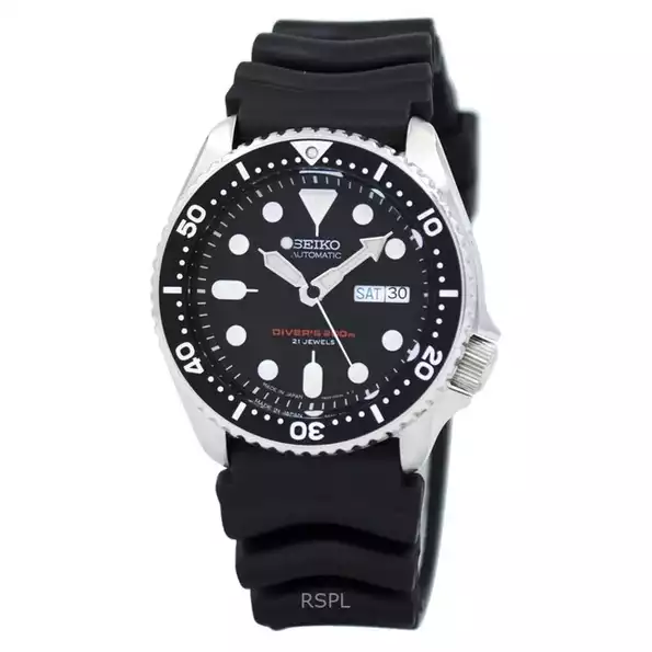 Product image - Seiko Divers Black Bezel Men's Watch