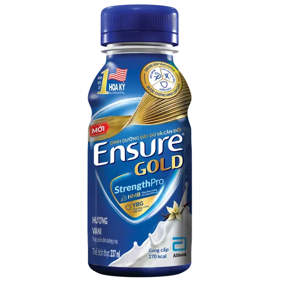 Product image - Thùng 24 chai sữa nước Ensure Gold hương vani 237ml