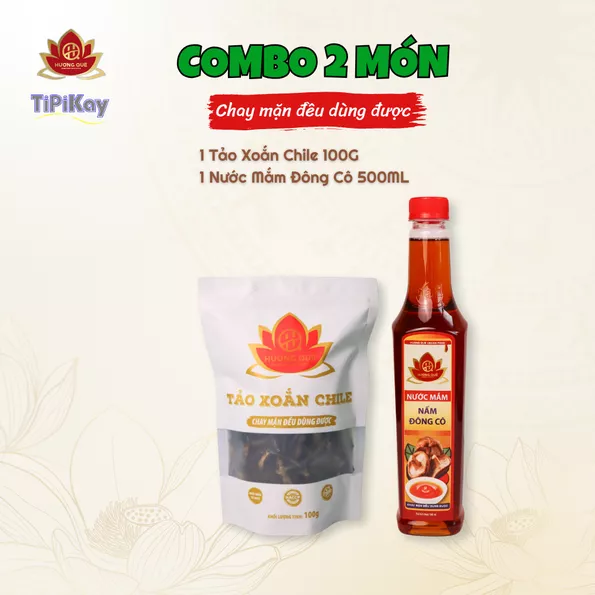 Product image - [Combo 2 món Nấu Ăn Tại Nhà] 1 Tảo Xoắn Chile 100G + 1 Nước Mắm Đông Cô 500ML