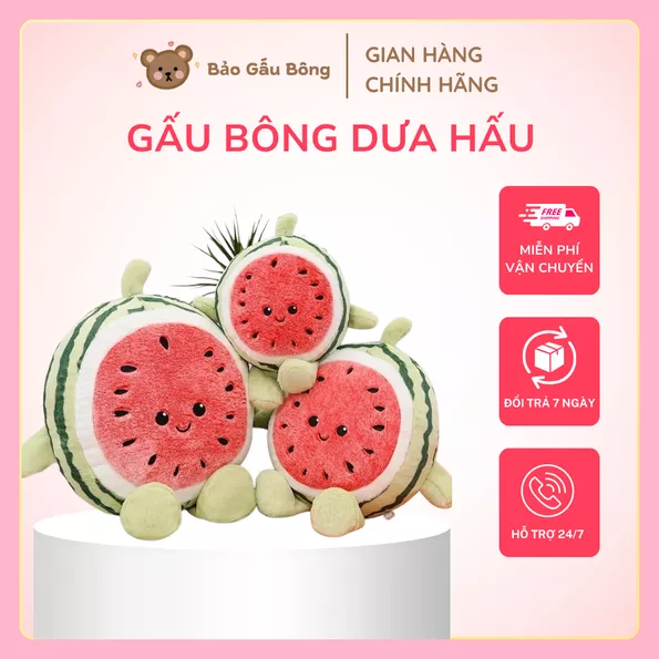 Product image - Gấu Bông Dưa Hấu Chạy Bộ, Quà Tặng Đáng Yêu, Ngộ Nghĩnh