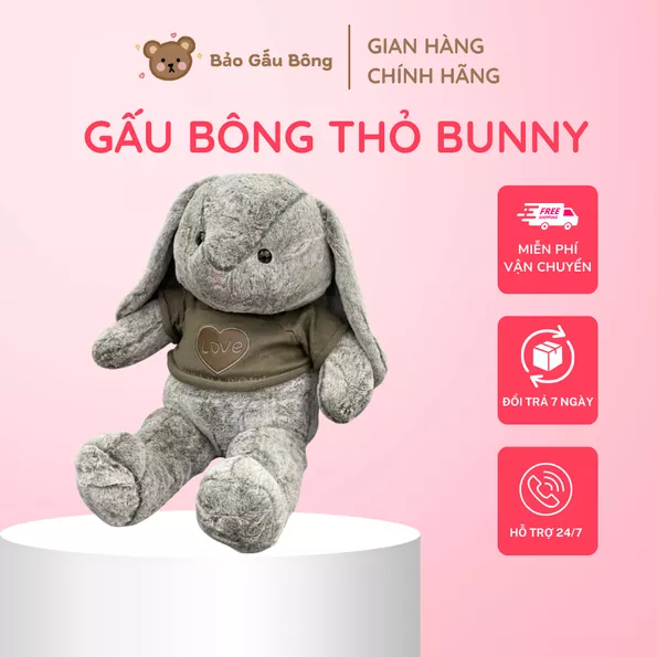 Product image - Gấu Bông Thỏ Bunny Mềm Mại, Thỏ Tai Dài Siêu Đáng Yêu