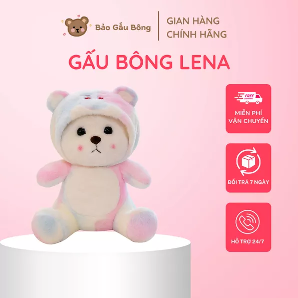 Product image - Gấu Bông Lena Đủ Màu Siêu Đáng Yêu, Thú Nhồi Bông Mềm Mịn Ôm Ngủ, Quà Tặng Dễ Thương