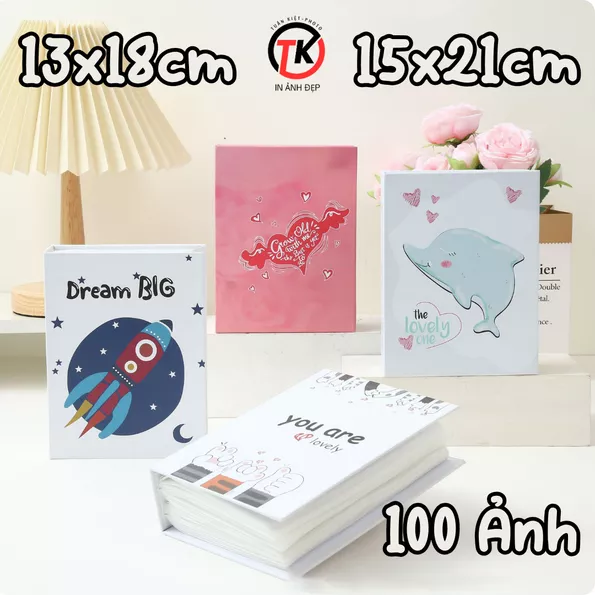 Product image - Album Ảnh Đựng 100 Ảnh 15x21,13x18cm