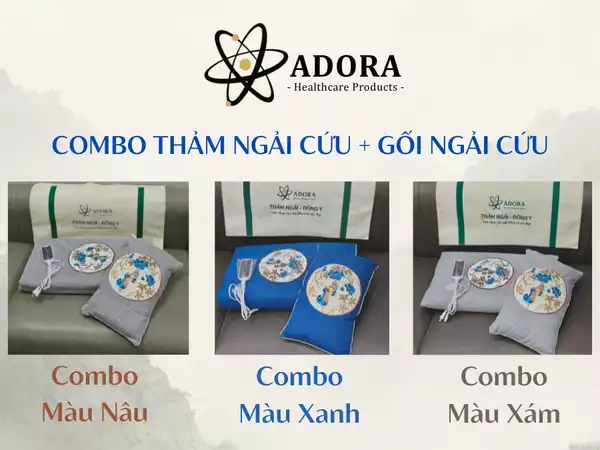 Product image - Combo Thảm và Gối điện ngải cứu