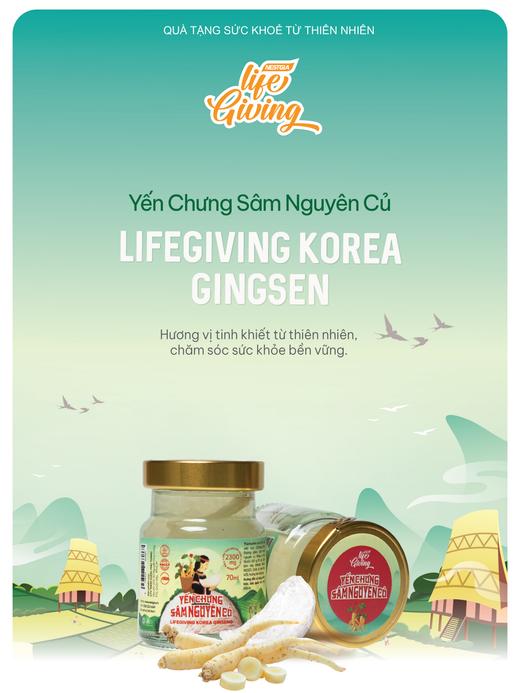 Product image - Yến chưng Sâm nguyên củ LifeGiving NestGia