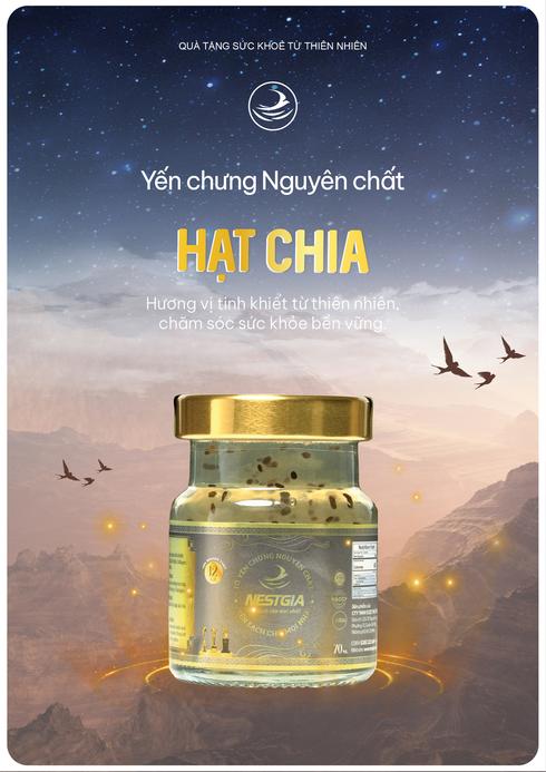 Product image - Yến hũ tiệt trùng hạt chia thượng hạng NestGia