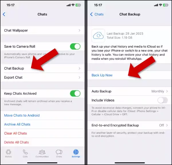 how to export whatsapp chat history
