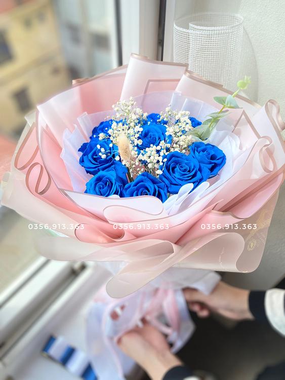 Product image - Bó 9 bông hoa hồng vĩnh cửu
