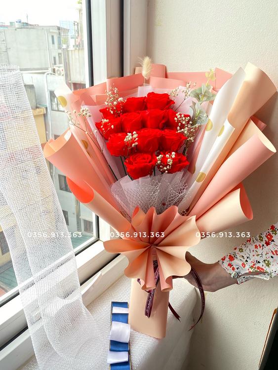 Product image - Bó 12 bông hoa hồng vĩnh cửu