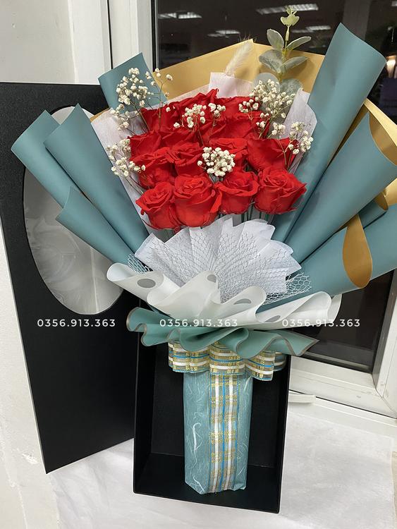 Product image - Hộp hoa hồng vĩnh cửu 15 bông