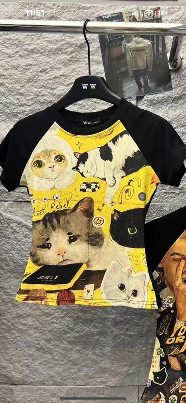 Product image - Áo phông in meo meo