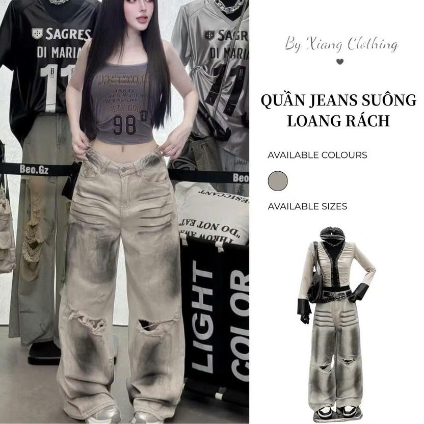Product image - quần bò  loang đen