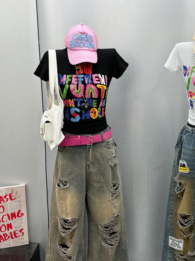 Product image - Áo lưới in chữ