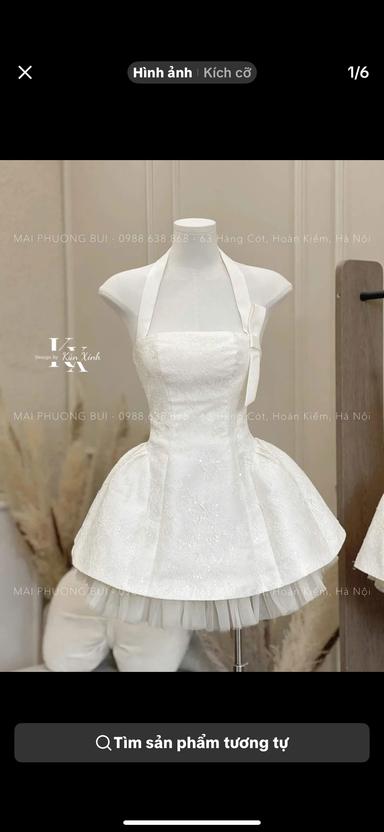 Product image - Đầm ren cổ yếm