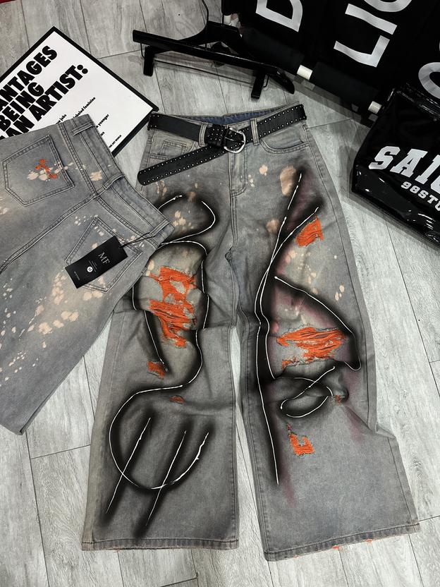 Product image - quần rách cam