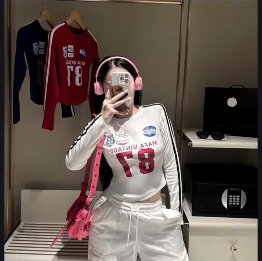 Product image - Áo Dài Sọc Tay In Chữ 87