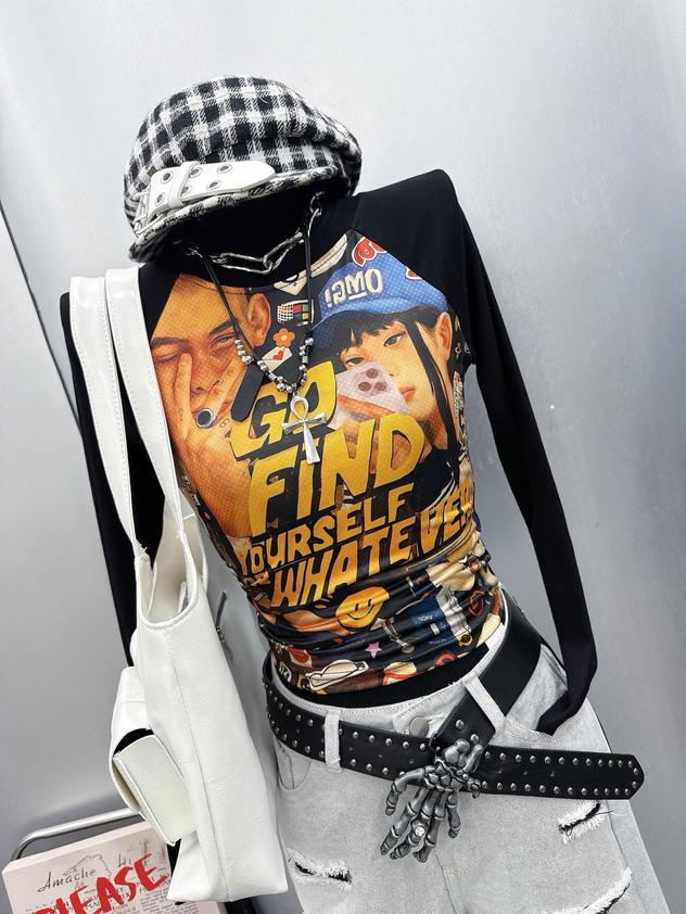 Product image - Áo CRT Tay Dài In Hình Hoạ Tiết